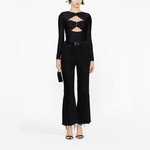 Superdown Ruched Cut-out top in black size Small